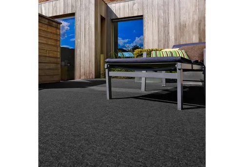 Andiamo Kunstrasen Field, Gesamthöhe 4 mm, Made in Belgium, rechteckig, für Balkon & Terrasse, mit Drainage-Noppen, Nadelfilz-Optik