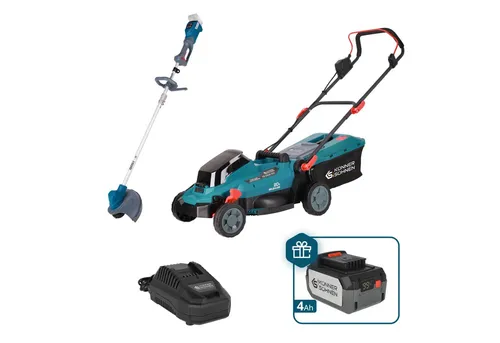 Könner & Söhnen Akkurasenmäher KS 33LM-BCT20V-SET – Komplettset für kabellose Rasenpflege