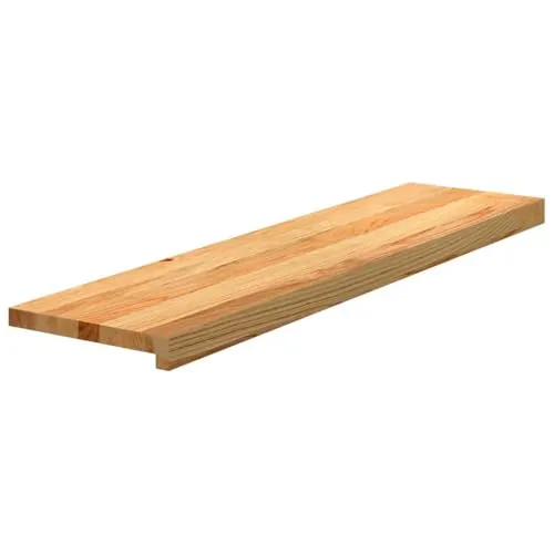 vidaXL Treppenstufen 12 Stk. Hellbraun aus Massivholz Eiche - Treppen & Geländer - Verleihe deiner Treppe mit diesen robusten Eichen-Treppenstufen ein einzigartiges Aussehen. Pflegeleicht und vielseitig einsetzbar, ideal auch als Fensterbank!