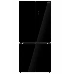 Heinner HSBS-M515MDINVHGBKE++ Side-by-Side Kühlschrank 515 L, No-Frost, Inverter, InoxCool, Schwarzglas - Schwarz