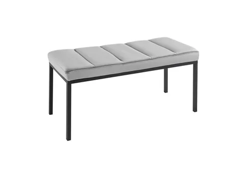 riess-ambiente Sitzbank PETIT BEAUTÉ 80cm grau/schwarz - Stylische Sitzbank aus hochwertigem Samt mit stabilem Metallgestell, ideal für Wohnzimmer, Flur oder Schlafzimmer und sorgt für maximalen Sitzkomfort.