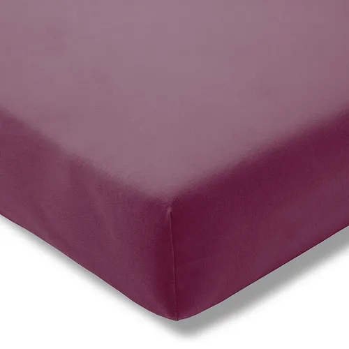 ESTELLA Spannbetttuch Zwirnjersey | aubergine in lila von ESTELLA