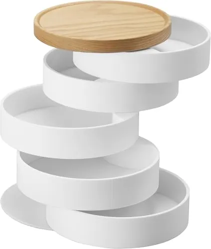 Yamazaki 5312 Tosca Zubehörbox - Aufbewahrungsboxen mit 5 geräumigen Schubladen, minimalistischem Design aus hochwertigem Holz und Stahl – ideal zur stilvollen Organisation von Accessoires und Kleinigkeiten.