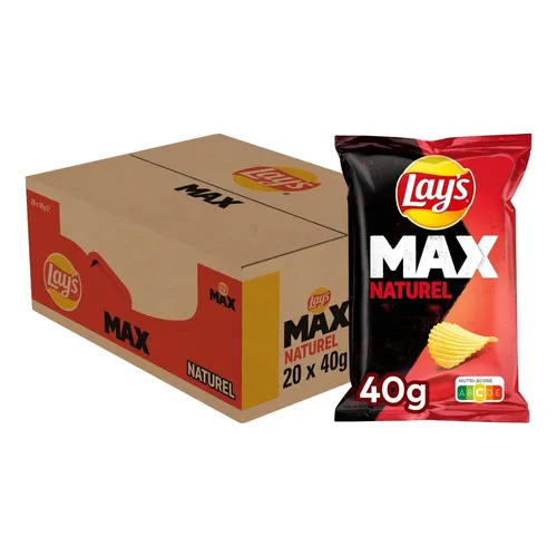  Lay's MAX naturel Kartoffelchips 20x 40g 24,99 EUR/kg