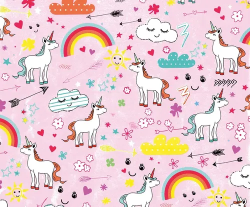 Geschenkpapier - Röllchen - 70x150 cm - BSB - Einhorn