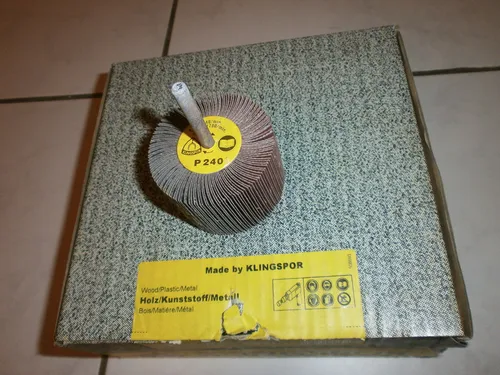 Fächerschleifer 60 x 40 x 6mm Schleifstift / 60mm Durchmesser Korn 180 Klingspor