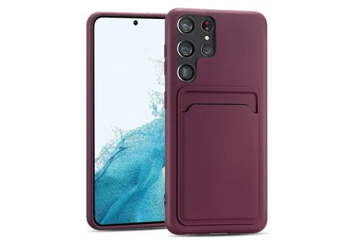 CoolGadget Handyhülle Card Case Handy Tasche für Samsung Galaxy S22 Ultra 6,8 Zoll, Silikon Schutzhülle mit Kartenfach für Samsung Galaxy S22 Ultra Hülle