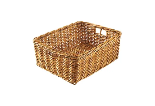 Kobolo Aufbewahrungskorb Rattankorb Größe S - Dekokorb aus handgefertigtem Rattan in der Farbgebung lacak, robust und langlebig, ideal für stilvolle Ordnung in Ihrem Zuhause.