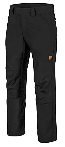 Helikon-Tex Woodsman Pants - Black - Wanderhosen mit elastischem Bund und YKK-Reißverschluss, ideal für Bushcraft und Outdoor-Aktivitäten. Verstärkter Kniebereich und mehrere Taschen für optimalen Komfort und Funktionalität.