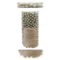 Perlenkette Band Girlande Kunststoff Ø.0,8 cm L.10 m hellgrau