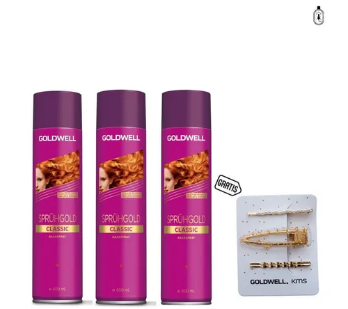 Goldwell Haarspray Goldwell Sprühgold Haarspray Set 3x 600 ml inklusive Haarspangen