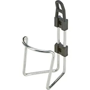 Prophete Fahrrad-Flaschenhalter silber/schwarz, aus Aluminium, zum Schrauben