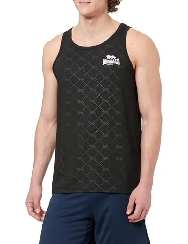 Lonsdale Herren Funktionssinglet Normale Passform Sandringham, Black/White, 3XL