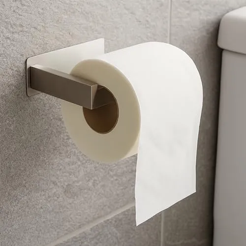 Edelstahl Toilettenpapierhalter zum Ankleben, 1 Set, in Silber-Farben, Halter Toilettenpapier, Selbstklebende WC Rollen Halterung, Klopapierhalterung kleben, Bad Rollenhalter Klo Rapier, Wandhalter