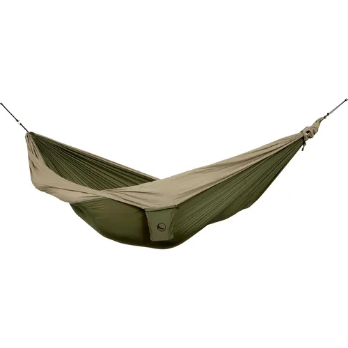 King Size Hammock - Hängematte army green-brown - Hängematten & Hängestühle für maximalen Komfort und Platz, ideal für entspannte Momente zu zweit und ausgestattet mit praktischer Seitentasche für persönliche Gegenstände.