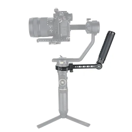 Crane 2S Mango Lateral,NICEYRIG Handgriff für Zhiyun Crane 2S Rosette Ledergriff Montageklemme,180° Adjustment Leather Handgrip,Multiple 1/4