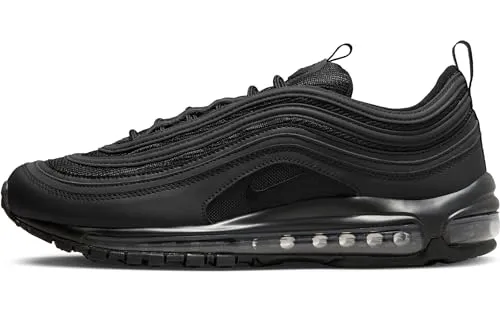 Nike Herren Air Max 97 Laufschuh, Black/Black/White 001, 47.5 EU - Laufschuhe mit innovativer Dämpfungstechnologie für maximalen Komfort und Unterstützung bei jedem Schritt.