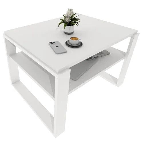 CraftPAK Kaja 63 Couchtisch - Beistelltisch aus hochwertigem Holzwerkstoff, kratzresistent und ideal für modernes Wohnen mit zusätzlicher Ablagefläche.