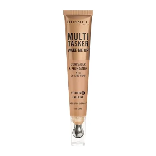 Rimmel Multi-Tasker Wake Me Up Concealer & Foundation – 50 – Sand, 20 ml