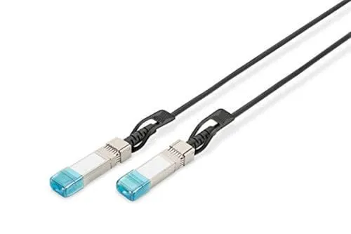 DIGITUS SFP+ DAC-Kabel 10 Gbit/s - 2 m - kompatibel mit HP Aruba - Netzwerkkabel für hohe Datenübertragungsraten bis 10 Gbit/s, ideal für schnelle Verbindungen in Netzwerken, kompatibel mit HP Aruba.
