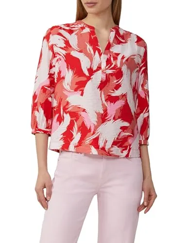 s.Oliver Hemdbluse im Tunika-Stil, RED - Hemdblusen in Tunika-Stil mit atmungsaktivem und kühlendem Material, ideal für einen lässigen Look.