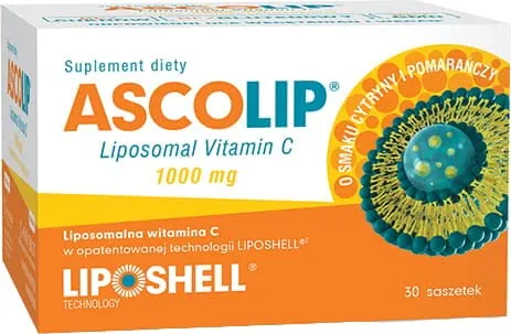 Ascolip Liposomales Vitamin C 1000mg - Immun Flüssiggel - Vitamine & Mineralien, hoch bioverfügbares Vitamin C für effektiven Immunschutz und antioxidativen Schutz, ideal für Kinder, Erwachsene, Sportler und Senioren.