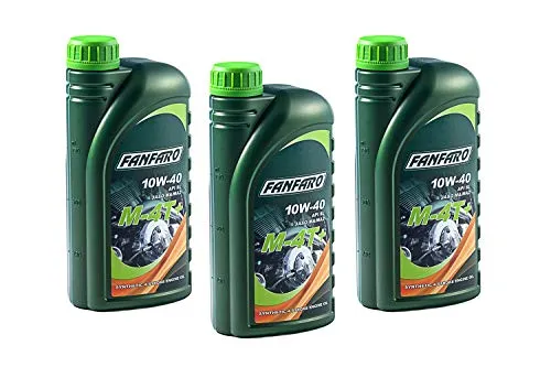 FANFARO Motoröl M-4T+ 10W-40 API SL Motorrad 3 Stück 1 Liter