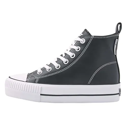 British Knights Damen Kaya MID Sneaker - Schwarz, 38 EU - Damen-Sneaker mit atmungsaktivem Baumwollfutter und rutschfester Gummisohle für optimalen Komfort und Stil.