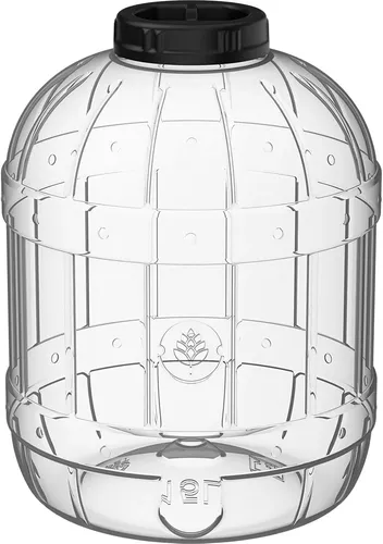 Multifunktions-Kunststoff-Vorratsbehälter Mehrzweckfass aus Kunstoff Plastikbehälter zur Aufbewahrung Mehrzweck 18L mit schwarzem Deckel