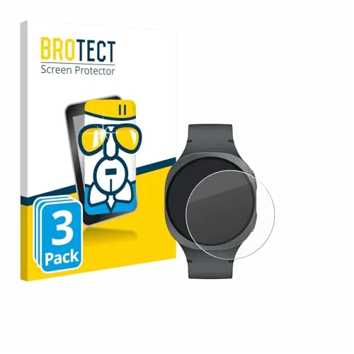 BROTECT 3 Stück Schutzglas für Samsung Galaxy Watch 8 (40 mm) Schutzfolie Panzer Folie Glas[Extrem Kratzfest, Anti-Fingerprint, Ultra-Transparent]