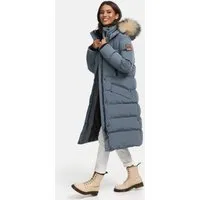 MARIKOO Lange Damen Winterjacke B890 - Warmer Parka mit abnehmbarer Kapuze - Funktionsjacken mit hochwertiger Steppung, wasserabweisendem Material und abnehmbarem Kunstfellkragen - ideal für kühle Temperaturen und modisch zugleich.