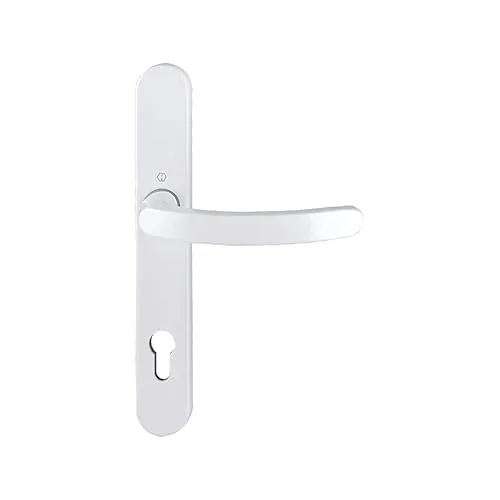 Türgriff auf Feinplatte 1931755 Luxemburg 1500/3357SN Profilzylinder Lochabstand 92 mm weiß HOPPE