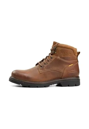 Camel Active 57GUI02 Tan EU 43 - Robuste Herrenschuhe - Halbschuhe mit High-Cut-Schnitt für optimalen Knöchelschutz. Komfortable Lederboots mit warmem Futter – ideal für kalte Tage und stilvolle Auftritte.