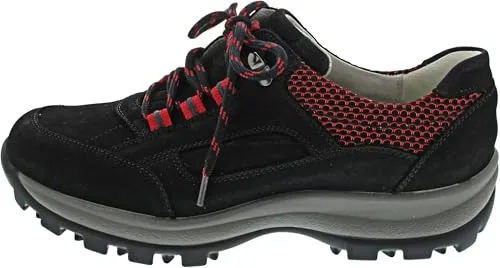 Waldläufer Holly Wanderschuh Schwarz - Wanderschuhe mit herausnehmbarem Fußbett für individuelle Anpassung und optimalen Komfort, ideal für aktive Frauen. Robuste Sohle sorgt für Stabilität auf jedem Terrain.