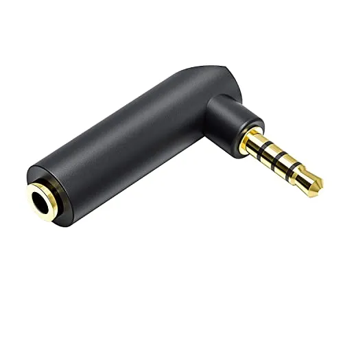 CABLEPELADO Audio-Adapter, Stereo, Klinkenstecker, 3,5 mm, abgewinkelt, vergoldet (4-polig)