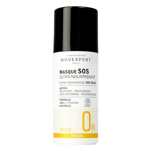 NOVEXPERT Ultra-Nourishing SOS Mask - Sonstige Gesichtspflegeartikel, intensive Feuchtigkeit für trockene und geschwächte Haut mit 5 Omegas und Aloe Vera Gel für eine beruhigende Wirkung.