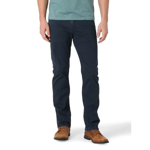 Wrangler Authentics Herren-Jeans, Slim Fit, gerades Bein, Saphir, dunkel, 32W / 34L