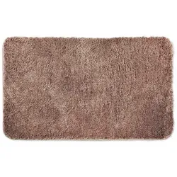 WohnDirect Badematte Braun 50x80 cm - Badteppich aus Oeko-Tex® zertifizierter Hochflor Polyester Mikrofaser, ideal für Fußbodenheizung und sorgt für ein angenehmes Fußgefühl im Bad.