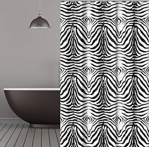 KS Handel 24 Top Designs Textil Duschvorhang 120x200 cm (Zebra)