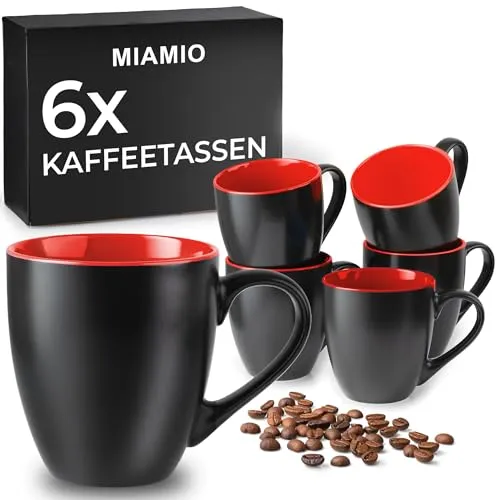 MiaMio Tasse Set 6 x 350 ml in rot von MIAMIO