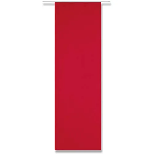 Arsvita Flächenvorhang Blickdicht - Schiebegardine in BxL 60x245cm (Rot) - ohne Flächenvorhangtechnik - Gardine, Vorhang mit Klettband
