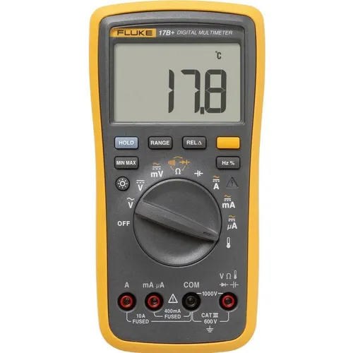 Beha-Amprobe Fluke 17B+/EUR Digital Multimeter - Präzise Messungen für Profis - Zubehör für Elektronik, bietet präzise Messungen von Spannung, Strom und Widerstand, ideal für professionelle Anwendungen.