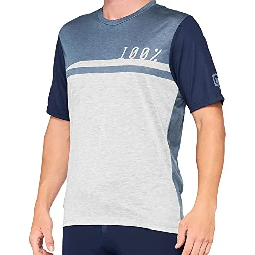 100% Herren Airmatic Trikot, Steel Blue-Grey, L