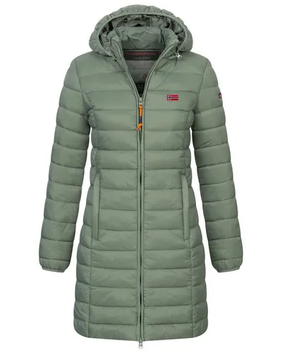 Geographical Norway Steppmantel Winter Jacke Steppjacke Parka Lange Kapuzenjacke Steppmantel Outdoor