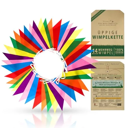Premium Wiederverwendbare Wimpelkette Outdoor Wetterfest von Itsy Bitsy Party Co