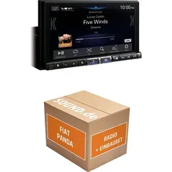 Alpine iLX-705D Autoradio Einbaupaket für Fiat Nuova Panda - Komplettset für den einfachen Austausch Ihres Autoradios im Fiat Nuova Panda (2003-2012). Genießen Sie drahtloses Apple CarPlay und Android Auto sowie ein 7-Zoll HD-Display für eine verbesserte Benutzererfahrung.