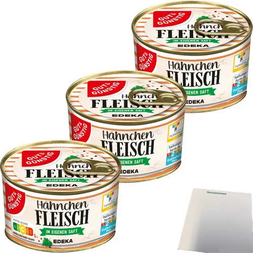 G&G Hähnchenfleisch im eigenen Saft 3er Pack 3x300g Dose usy Block