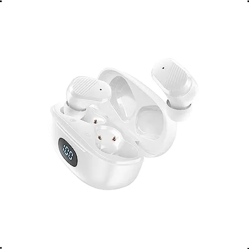 cellularline DOT Kabellose Ohrhörer mit Ladeschale - 22H Spielzeit - Kopfhörer mit ultra schnellem Aufladen in 45 Minuten, LED-Anzeige des Ladezustands und kabellose Freiheit für Musik und Anrufe.