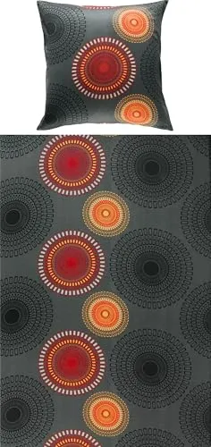 REDBEST Bettwäsche Satin Kreise anthrazit-Terra 80x80 cm / 135x200 cm - Bettwäsche-Sets aus 100% Baumwolle mit praktischem Reißverschluss, modernes Design mit Mandalas für ein stilvolles Schlafzimmer und angenehmen Schlafkomfort.