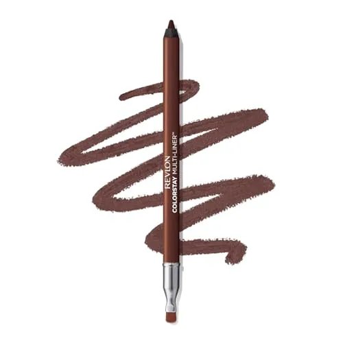 Revlon ColorStay Multi-Liner, vielseitiger, anspitzbarer Stift für Lippen, Augen und Gesicht, cremige vegane Formel, integrierter Verblendpinsel, 008 Catalyst, 1g